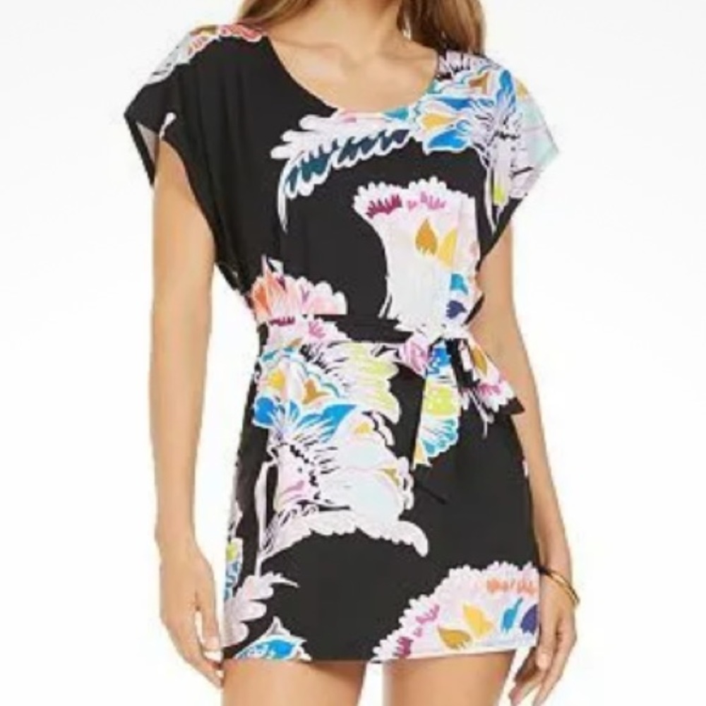Trina Turk “Seychelles” Swim Cover-Up Tunic Dress